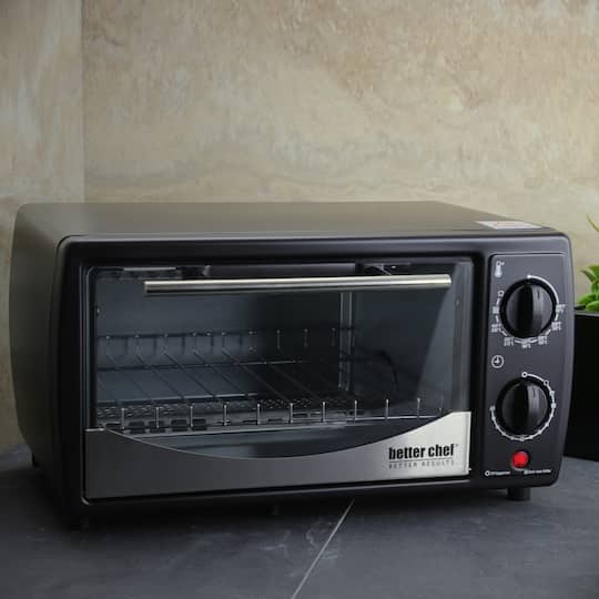 Better Chef 9L Black with Stainless Steel Front Toaster Oven Broiler